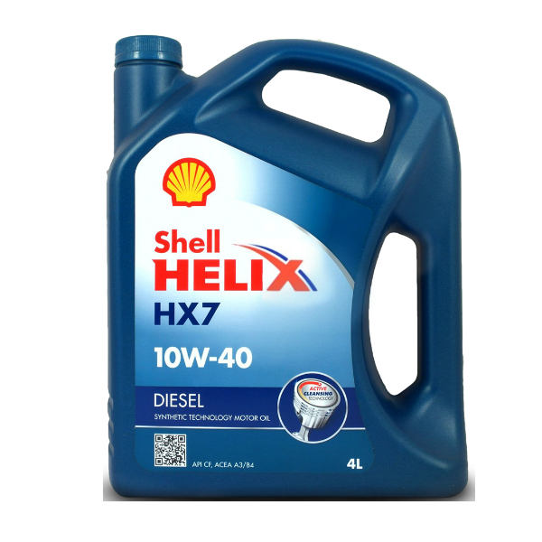Моторное масло Shell Helix Plus НХ7 10w40 Diesel полусинтетическое (4 л)